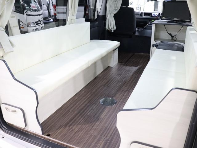 ハイエースワゴン キャンピング パスワゴン 4WD ベバストFFヒーター DCポータブル冷蔵庫 ツインサブバッテリー インバーター125W 19型TV 走行充電 排水ポリタンク10L 前後ドラレコ 社外エンスタ(19枚目)