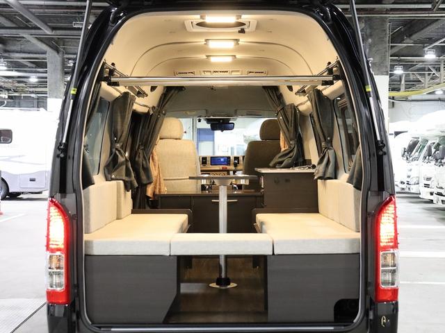 ハイエースバン 　キャンピング　モビーディックＮＨ０２　４ＷＤ　ＦＦヒーター　ツインサブ　インバーター８００Ｗ　縦型ＤＣ冷蔵庫　ＭＡＸＦＡＮ　アラウンドビューカメラ　前後ドラレコ　ナビ切替連動　社外ショック＆リアスタビ（4枚目）