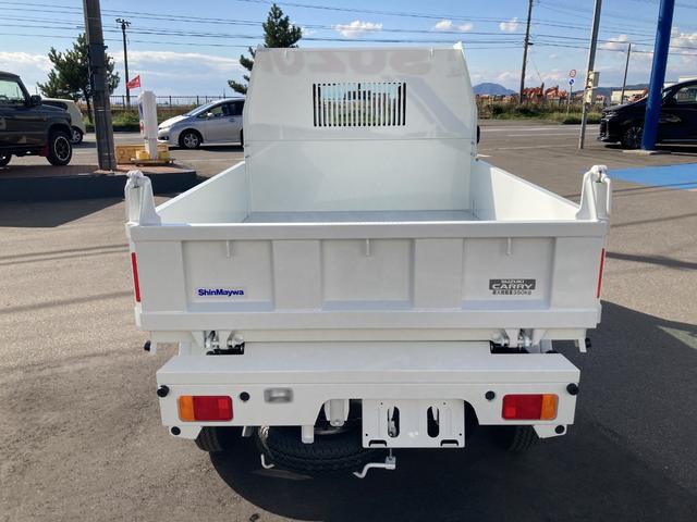 キャリイトラック 頑丈ダンプ 4WD 届出済未使用車 荷台 長さ189 幅138 アオリ高32 上物新明和 油圧ダンプ(10枚目)