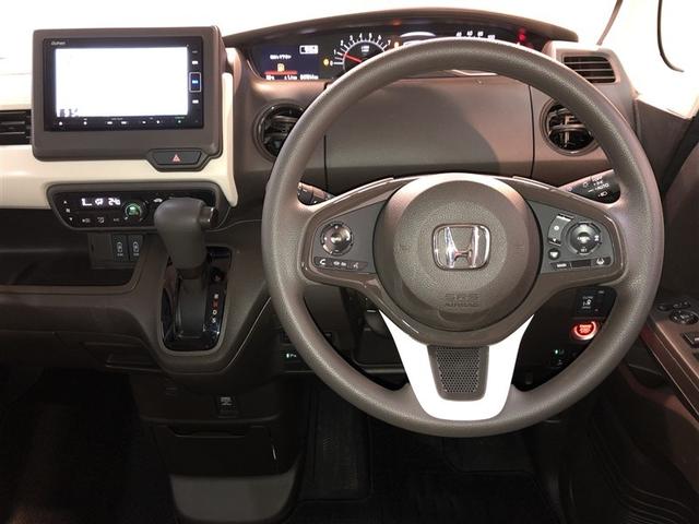 N-BOX L 助手席側電動スライドドア ETC車載器 CMBS Bカメラ ナビTV LEDヘッドライト クルコン ベンチシート オートエアコン 盗難防止システム 4WD 地デジTV ドラレコ キーレス DVD(16枚目)