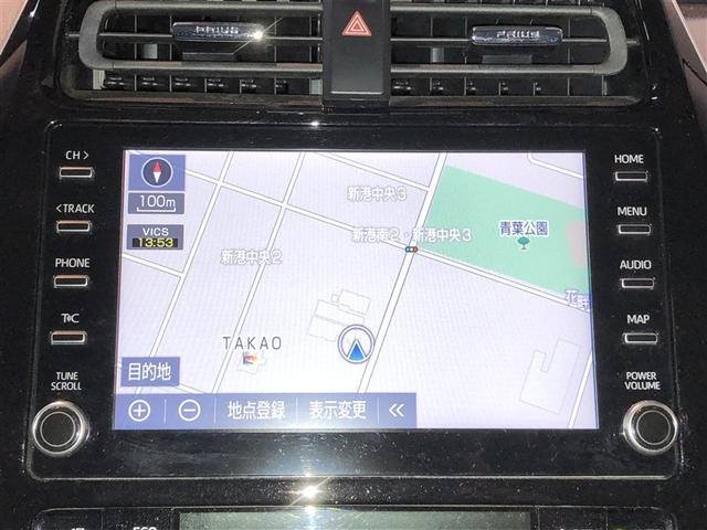 プリウス S 衝突軽減 4wd エアコン LEDヘッドライト ナビ バックガイドモニター クルコン 寒冷地仕様 ETC車載器 盗難防止システム メモリナビ パワーステアリング AC100V カーテンエアバック(3枚目)