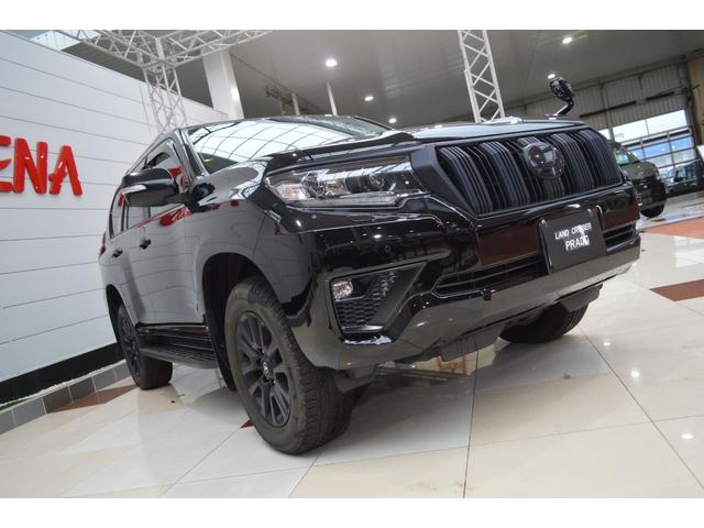ランドクルーザープラド ＴＸ　Ｌパッケージ　マットブラックエディション　ワンオーナー車ディーゼルターボ４ＷＤ黒革シートビックＸ１１インチナビＴＶバックカメラ後席モニタープリクラッシュセーフティ後退時ブレーキサポートサポートクルーズコントロールハイビームアシストＬＥＤライト（2枚目）