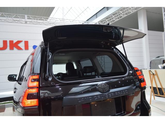 ランドクルーザープラド ＴＸ　Ｌパッケージ　マットブラックエディション　ワンオーナー車ディーゼルターボ４ＷＤ黒革シートビックＸ１１インチナビＴＶバックカメラ後席モニタープリクラッシュセーフティ後退時ブレーキサポートサポートクルーズコントロールハイビームアシストＬＥＤライト（23枚目）