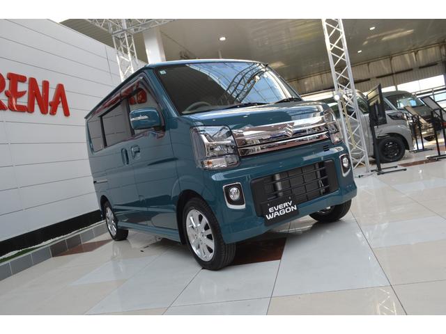 エブリイワゴン ＰＺターボスペシャル　ワンオーナー車４ＷＤターボセーフティサポート搭載アイドリングストップ横滑り防止装置８インチナビＴＶバックカメラ両側オートスライドドアオートステップリアパーキングセンサーハイビームアシストＬＥＤ（2枚目）