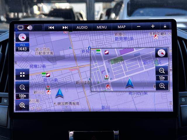 ランドクルーザー AX 後期仕様 1ナンバー登録可 レイズ22AW フローティングナビ 革調シートカバー モデリスタ風スポイラー ブルートゥース ブルーレイ フルセグ DVD Bカメラ クルーズコントロール ビルトインETC(15枚目)