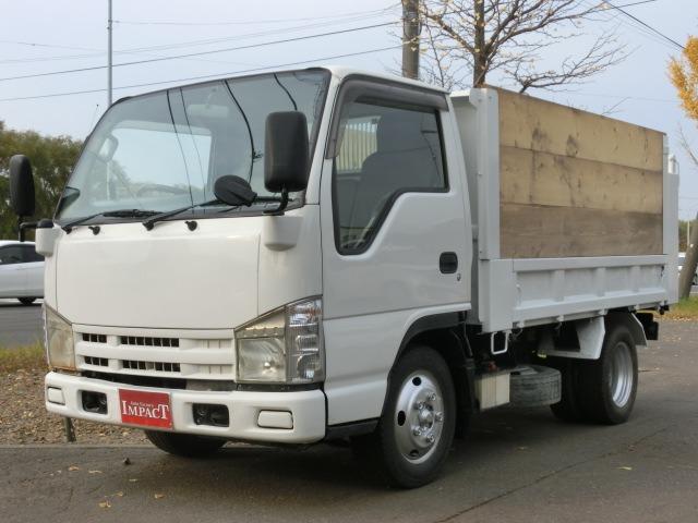 エルフトラック 強化ダンプ 2tダンプ 全低床 3面差し枠 深ダンプ 本州仕入 荷台塗装済み 荷台内寸304+159+120 リアゲートロックピン ETC HSA ASR 車両総重量4865kg(2枚目)