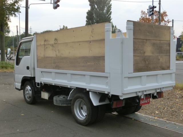 エルフトラック 強化ダンプ 2tダンプ 全低床 3面差し枠 深ダンプ 本州仕入 荷台塗装済み 荷台内寸304+159+120 リアゲートロックピン ETC HSA ASR 車両総重量4865kg(4枚目)