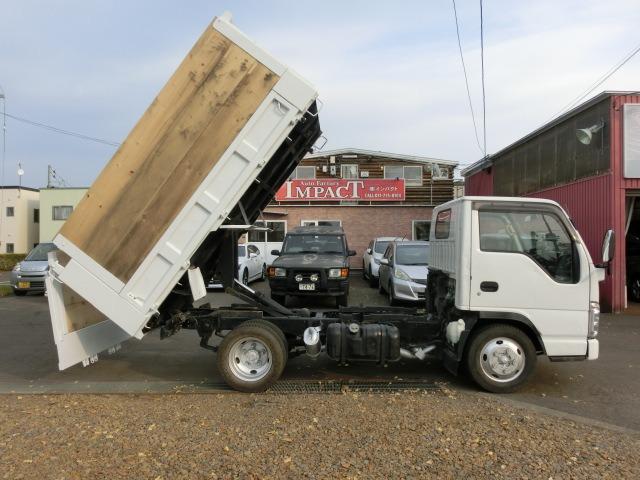 エルフトラック 強化ダンプ 2tダンプ 全低床 3面差し枠 深ダンプ 本州仕入 荷台塗装済み 荷台内寸304+159+120 リアゲートロックピン ETC HSA ASR 車両総重量4865kg(51枚目)