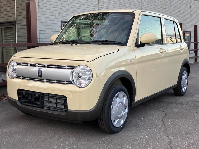 アルトラパン Ｇ　届出済み未使用車　衝突被害軽減ブレーキ　スマートキー　プッシュスタート　マニュアルエアコン　オートライト　シートヒーター　電動格納ミラー　クリアランスソナー　アイドリングストップ　横滑り防止（3枚目）