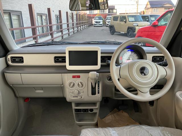 アルトラパン Ｇ　届出済み未使用車　衝突被害軽減ブレーキ　スマートキー　プッシュスタート　マニュアルエアコン　オートライト　シートヒーター　電動格納ミラー　クリアランスソナー　アイドリングストップ　横滑り防止（10枚目）