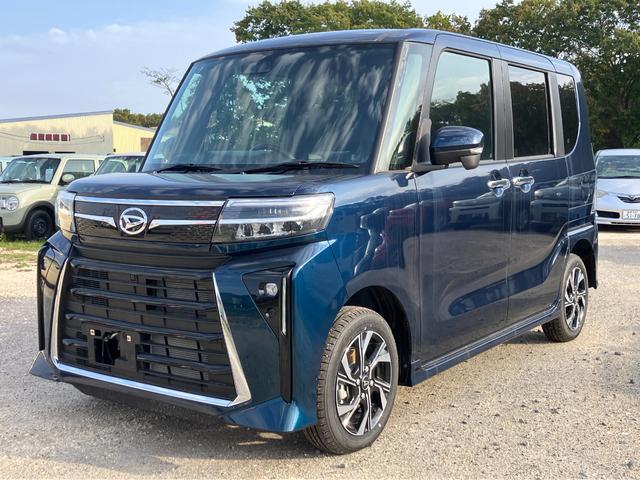 タント カスタムX 届出済み未使用車 衝突被害軽減ブレーキ 両側電動スライドドア スマートキー プッシュスタート LEDヘッドライト LEDフォグランプ オートライト 電子パーキング オートエアコン 純正バックカメラ(3枚目)