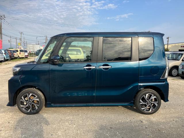 タント カスタムX 届出済み未使用車 衝突被害軽減ブレーキ 両側電動スライドドア スマートキー プッシュスタート LEDヘッドライト LEDフォグランプ オートライト 電子パーキング オートエアコン 純正バックカメラ(4枚目)