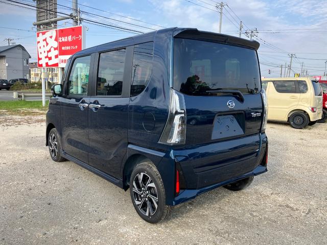 タント カスタムX 届出済み未使用車 衝突被害軽減ブレーキ 両側電動スライドドア スマートキー プッシュスタート LEDヘッドライト LEDフォグランプ オートライト 電子パーキング オートエアコン 純正バックカメラ(6枚目)