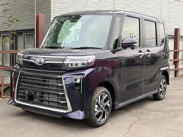 タント カスタムX 届出済み未使用車 衝突被害軽減ブレーキ 両側電動スライドドア スマートキー プッシュスタート LEDヘッドライト LEDフォグランプ オートライト 電子パーキング オートエアコン 純正バックカメラ(3枚目)