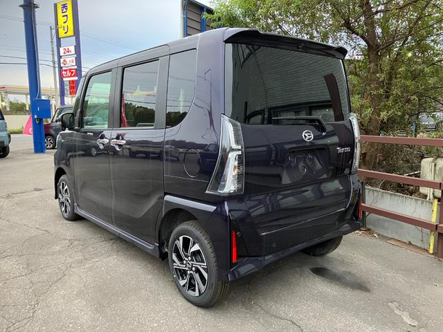 タント カスタムX 届出済み未使用車 衝突被害軽減ブレーキ 両側電動スライドドア スマートキー プッシュスタート LEDヘッドライト LEDフォグランプ オートライト 電子パーキング オートエアコン 純正バックカメラ(7枚目)