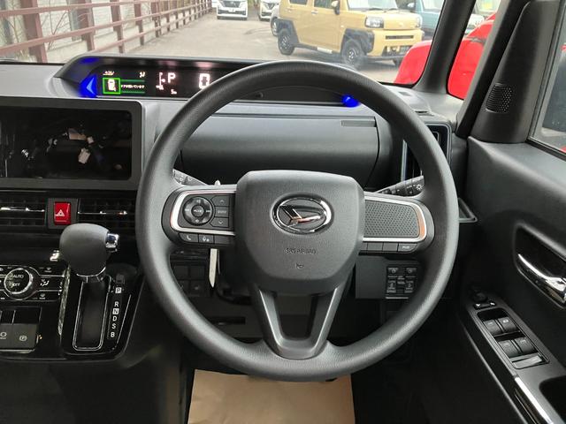 タント カスタムX 届出済み未使用車 衝突被害軽減ブレーキ 両側電動スライドドア スマートキー プッシュスタート LEDヘッドライト LEDフォグランプ オートライト 電子パーキング オートエアコン 純正バックカメラ(21枚目)