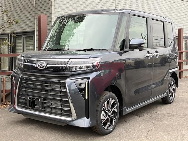 タント カスタムX 届出済み未使用車 衝突被害軽減ブレーキ 両側電動スライドドア スマートキー プッシュスタート LEDヘッドライト LEDフォグランプ オートライト 電子パーキング オートエアコン 純正バックカメラ(3枚目)