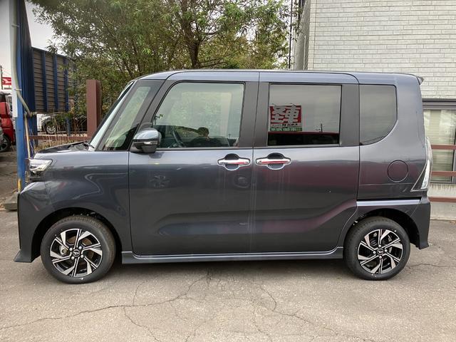タント カスタムX 届出済み未使用車 衝突被害軽減ブレーキ 両側電動スライドドア スマートキー プッシュスタート LEDヘッドライト LEDフォグランプ オートライト 電子パーキング オートエアコン 純正バックカメラ(4枚目)