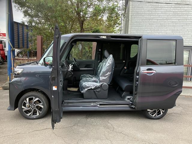 タント カスタムX 届出済み未使用車 衝突被害軽減ブレーキ 両側電動スライドドア スマートキー プッシュスタート LEDヘッドライト LEDフォグランプ オートライト 電子パーキング オートエアコン 純正バックカメラ(6枚目)