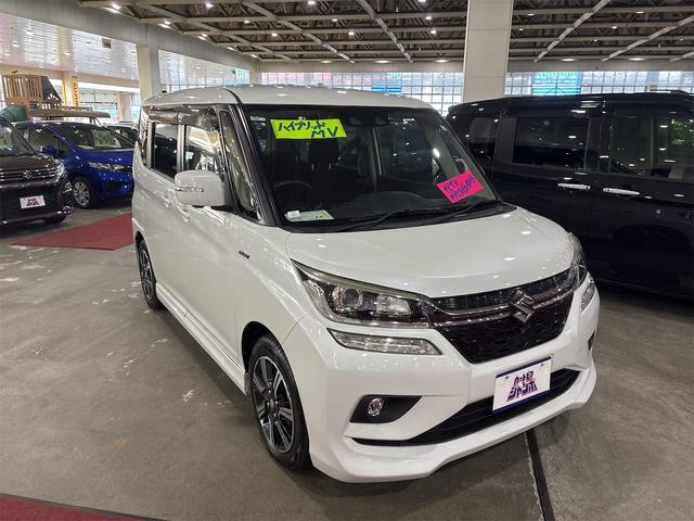 ソリオバンディット ハイブリッドMV 4WD 全周囲カメラ TV 両側スライド・片側電動 クリアランスソナー オートクルーズコントロール レーンアシスト 衝突被害軽減システム アルミホイール オートライト LEDヘッドランプ スマートキー(14枚目)