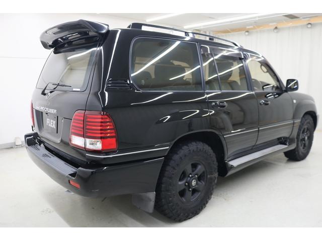 ランドクルーザー100 VXリミテッド ディーゼルターボ マルチレス 全塗装ブラック 後期LOOKヘッドライト LXテール エアロサイドステップ リヤヒーター ストラーダナビ Bカメラ ETC タイベル交換済み 記録簿17枚 ルーフレール(45枚目)