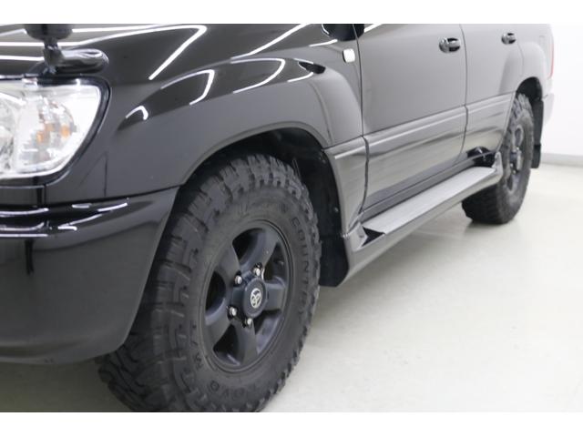 ランドクルーザー100 VXリミテッド ディーゼルターボ マルチレス 全塗装ブラック 後期LOOKヘッドライト LXテール エアロサイドステップ リヤヒーター ストラーダナビ Bカメラ ETC タイベル交換済み 記録簿17枚 ルーフレール(47枚目)