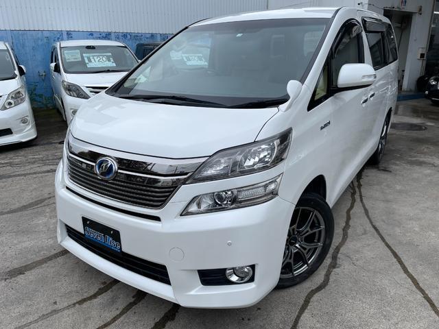 ヴェルファイアハイブリッド Ｖ　４ＷＤ　保証付　最長３年保証　事故無　Ｔチェーン　純正ＨＤＤナビ　ＣＤ　ＤＶＤ　フルセグ　Ｂｌｕｅｔｏｏｔｈ　Ｂカメラ　後席モニター　ＥＴＣ　プッシュスタート　両側パワスラ　パワーシート　クルコン（2枚目）