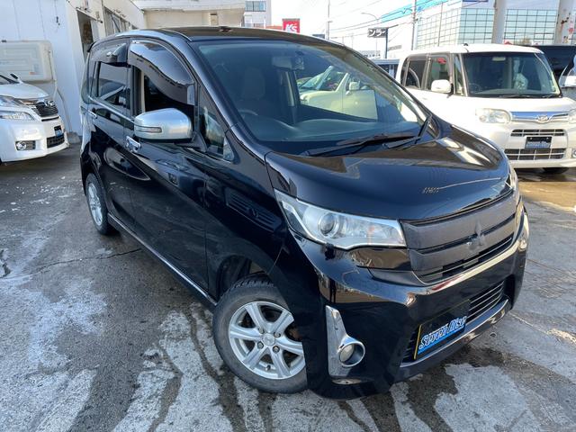 eKカスタム G 4WD 保証付 最長3年保証 事故無 Tチェーン 社外メモリーナビ CD DVD ワンセグ Bカメラ プッシュスタート エンスタ アイドリングストップ ベンチシート シートヒーター オートエアコン(4枚目)