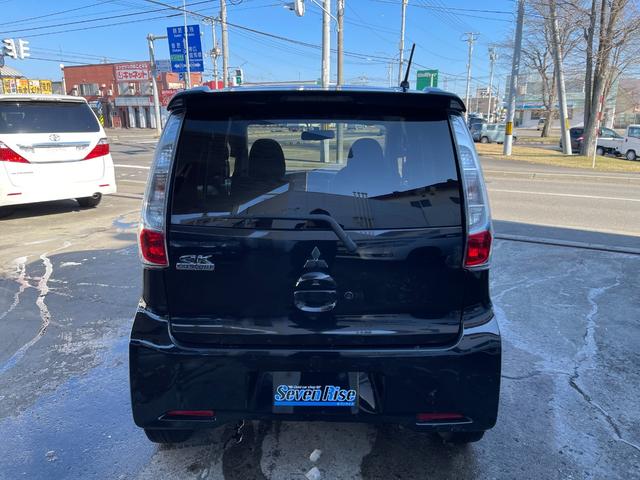 eKカスタム G 4WD 保証付 最長3年保証 事故無 Tチェーン 社外メモリーナビ CD DVD ワンセグ Bカメラ プッシュスタート エンスタ アイドリングストップ ベンチシート シートヒーター オートエアコン(7枚目)