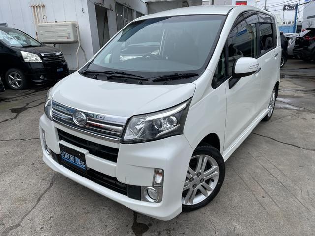 ムーヴ カスタム　ＲＳ　ＳＡ　４ＷＤ　ターボ　保証付　最長３年保証　事故無　Ｔチェーン　社外ＳＤナビ　ＣＤ　ＤＶＤ　フルセグ　ＥＴＣ　プッシュスタート　エンスタ　オートエアコン　オートライト　アイドリングストップ　横滑り防止装置（2枚目）