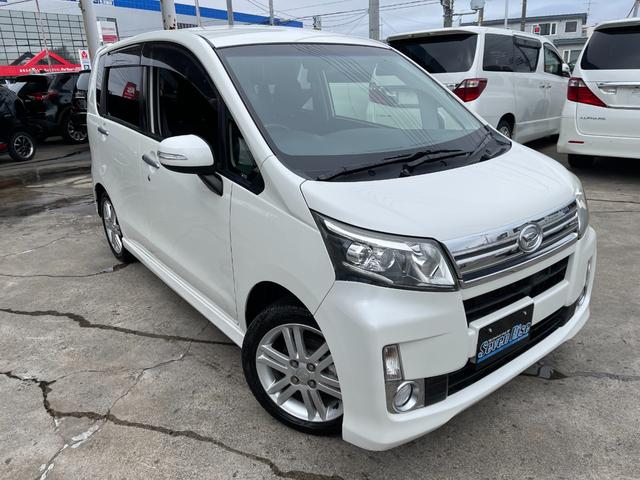 ムーヴ カスタム　ＲＳ　ＳＡ　４ＷＤ　ターボ　保証付　最長３年保証　事故無　Ｔチェーン　社外ＳＤナビ　ＣＤ　ＤＶＤ　フルセグ　ＥＴＣ　プッシュスタート　エンスタ　オートエアコン　オートライト　アイドリングストップ　横滑り防止装置（4枚目）