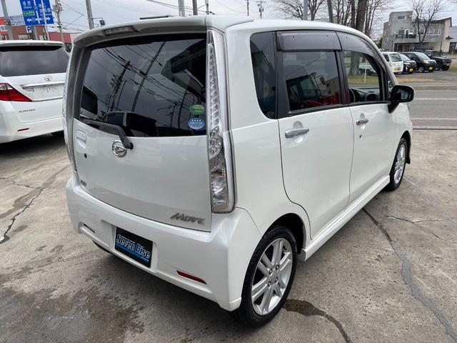 ムーヴ カスタム　ＲＳ　ＳＡ　４ＷＤ　ターボ　保証付　最長３年保証　事故無　Ｔチェーン　社外ＳＤナビ　ＣＤ　ＤＶＤ　フルセグ　ＥＴＣ　プッシュスタート　エンスタ　オートエアコン　オートライト　アイドリングストップ　横滑り防止装置（6枚目）