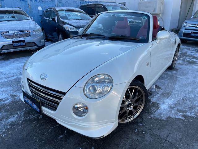 コペン アクティブトップ ターボ 保証付 事故無 Tチェーン 社外メモリーナビ CD DVD フルセグ キーレス シートヒーター 革シート 社外AW MTモード ABS WSRS(2枚目)