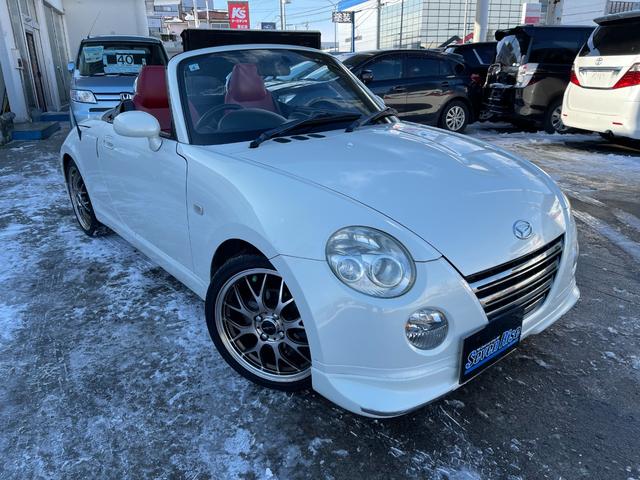 コペン アクティブトップ ターボ 保証付 事故無 Tチェーン 社外メモリーナビ CD DVD フルセグ キーレス シートヒーター 革シート 社外AW MTモード ABS WSRS(4枚目)