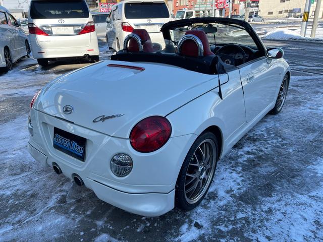 コペン アクティブトップ ターボ 保証付 事故無 Tチェーン 社外メモリーナビ CD DVD フルセグ キーレス シートヒーター 革シート 社外AW MTモード ABS WSRS(6枚目)