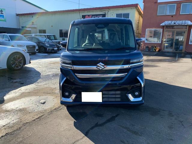 スペーシアカスタム ハイブリッドＧＳ　４ＷＤ　フルフラット　	シートヒーター　ベンチシート　頸部衝撃緩和ヘッドレスト　オートマチックハイビーム　スマートキー（2枚目）