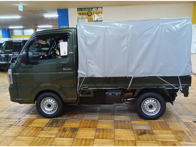 キャリイトラック KCエアコン・パワステ デュアルカメラブレーキサポート 幌付き 4WD 禁煙 パワーウィンドー 助手席エアバック AC 運転席エアバック パワステ 横滑防止 キーレスキー ABS オートライト 前後障害物センサー Iストップ(10枚目)