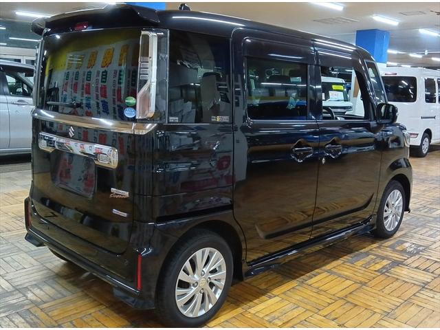 スペーシアカスタム ハイブリッドGS 4WD 衝突軽減ブレーキ Bluetooth 社外ナビ TV 片側パワースライドドア 前後誤発進抑制機能 禁煙 USB入力 シートH DVD再生 ETC車載器 LEDヘッドライト スマートキー(5枚目)