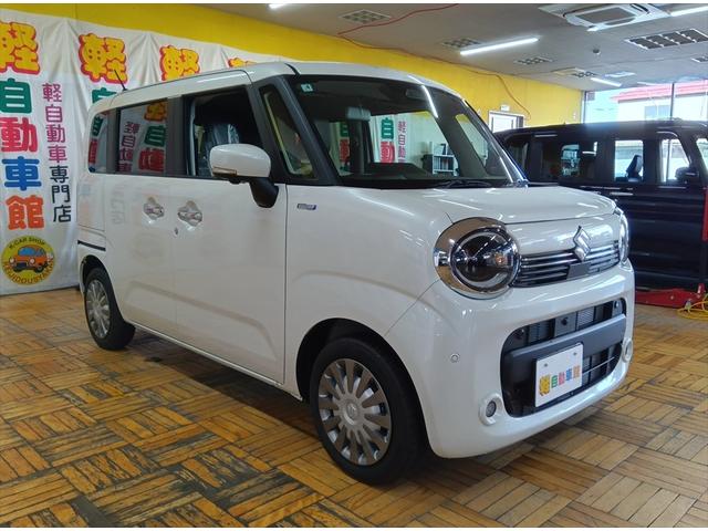 ワゴンRスマイル ハイブリッドX 全方位モニター 純正ナビTV スズキコネクト 4WD 衝突軽減ブレーキ Bluetooth 両側パワースライドドア 禁煙 レーダークルコン 前席シートヒーター 横滑り防止 サイドエアバッグ Aストップ(3枚目)