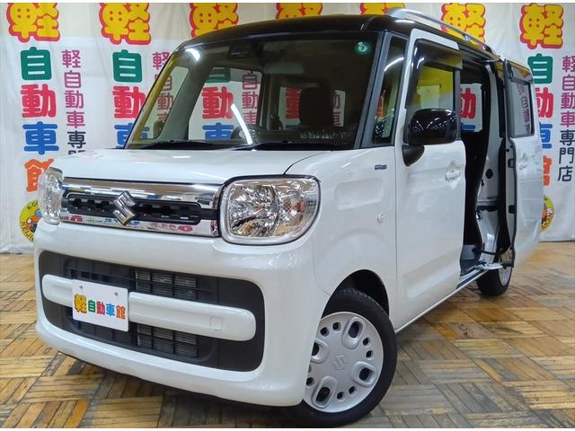 スペーシア ハイブリッドＸ　４ＷＤ　衝突軽減ブレーキ　Ｂｌｕｅｔｏｏｔｈ　両側パワースライドドア　コーナーセンサ　スマートエントリー　シ－トヒ－タ－　電格ドアミラー　ｉ－ｓｔｏｐ　サイドエアバック　ダブルエアバック　ＵＳＢポート（2枚目）