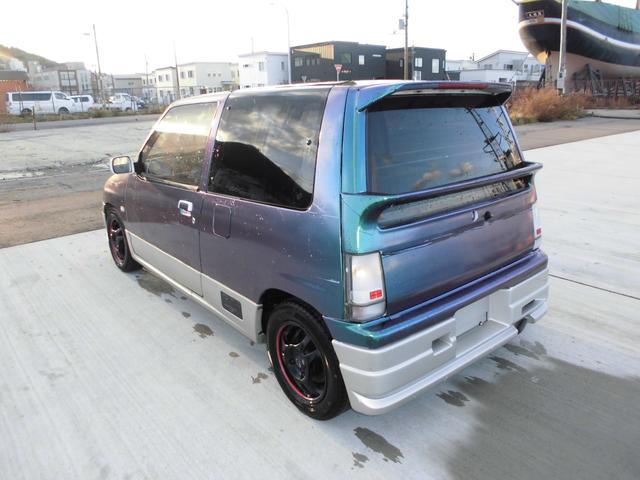 アルトワークス ＲＳ／Ｒ　５ＭＴ　４ＷＤ　ツインカムＩＣターボ　ＲＳ－Ｒダウンサス　社外ラテラルロッド　ＬＥＤヘッド　砲弾スポーツマフラー　タイベル交換済　ラッピング　社外ハンドル　ＥＴＣ　関東仕入れサビ無し　修復歴無し（10枚目）