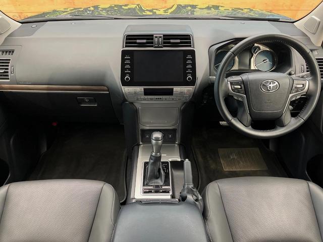 ランドクルーザープラド TX Lパッケージ マットブラックエディション サンルーフ 寒冷地仕様 7人乗り 全周囲カメラ ナビ機能付ディスプレイオーディオ 黒革シート シートベンチレーション ルーフレール レーダークルーズ オートハイビーム 純正18インチアルミ ETC(2枚目)