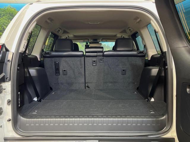 ランドクルーザープラド ＴＸ　Ｌパッケージ　マットブラックエディション　禁煙車　ディーゼル　７人乗り　寒冷地仕様　サンルーフ　全周囲カメラ　９型ディスプレイオーディオ　ルーフレール　黒革シート　ＥＴＣ　シートベンチレーション　レーダークルーズコントロール　セーフティセンス（12枚目）