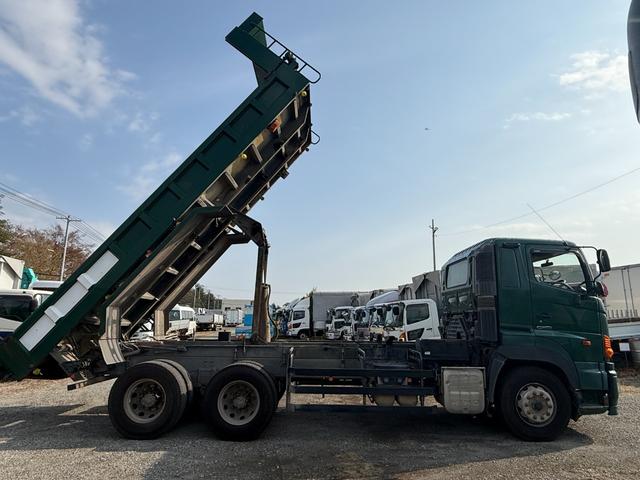 プロフィア 10.3t 新明和製ロングダンプ 6.3m荷台長 走行385000km 360馬力 7速 車検令和8年6月 定員2名 電動コボレーン 300Lタンク 積載量10,300kg 車輌総重量21,930kg(10枚目)