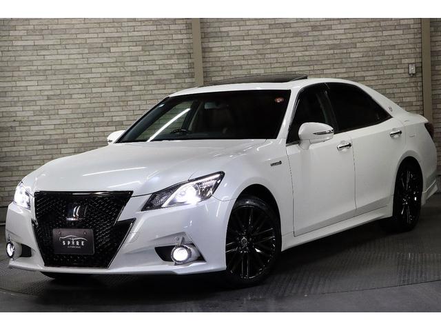 クラウンハイブリッド アスリートＳＦｏｕｒブラックスタイル４ＷＤ本州仕入特別仕様車　ブラックスパッタリング１８ＡＷ／新品社外ハンドル／ソナー／メッキリング／オートポール／オートリアサンシェード／フルセグＴＶ／ＴＶキャンセラー／ルームＬＥＤ／Ｂｌｕｅｔｏｏｔｈ／ＥＴＣ／ＵＳＢ／ＤＶＤ（36枚目）