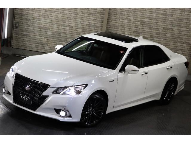 クラウンハイブリッド アスリートＳＦｏｕｒブラックスタイル４ＷＤ本州仕入特別仕様車　ブラックスパッタリング１８ＡＷ／新品社外ハンドル／ソナー／メッキリング／オートポール／オートリアサンシェード／フルセグＴＶ／ＴＶキャンセラー／ルームＬＥＤ／Ｂｌｕｅｔｏｏｔｈ／ＥＴＣ／ＵＳＢ／ＤＶＤ（52枚目）