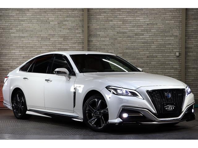 クラウンハイブリッド ＲＳアドバンスＦｏｕｒ４ＷＤＴＲＤフルエアロ４本出しマフラー　本州仕入／禁煙車／寒冷地リアフォグ／ＮＥＷリアスモーク施工／パノラミックビュー全方位カメラ／デジタルインナーミラー／ハーフレザーシート／ナビ／フルセグＴＶ／３眼ＬＥＤヘッドライト／カードキー／ドラレコ（10枚目）