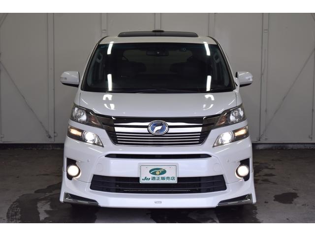 ヴェルファイアハイブリッド ＺＲ　Ｇエディション　４ＷＤ　１年保証／走行無制限　事故歴なし　修復歴なし　モデリスタフルエアロ　純正ＨＤＤナビ　後席Ｍ　黒革　トヨタプレミアムサウンド　Ｐバックドア　両側Ｐスラ　ツインＳルーフ　寒冷地仕様　社外エンスタ（8枚目）