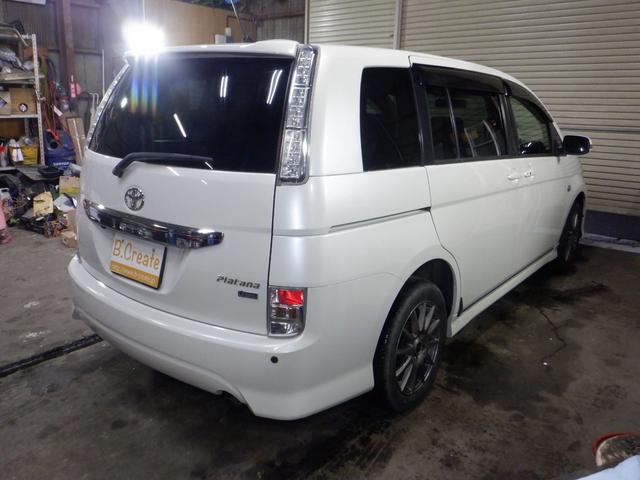 アイシス プラタナ 4WD ナビ TV B/T Bカメラ パワスラ スマートキー プッシュスタート ETC 社外エンスタ クリアランスソナー リアヒーター 寒冷地仕様 フォグランプ オートエアコン 社外AW(13枚目)