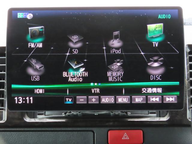 ハイエースバン スーパーＧＬダークプライムＩＩ　パナソニックナビ　ＴＶフル　コブラオーバーフェンダー　ＴＲＤスポイラー　エンスタ　前後ドラレコ　ＥＴＣ（5枚目）